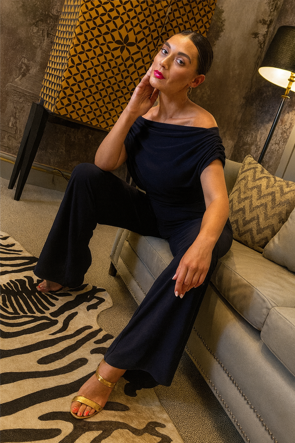 Carbon Luxe Jumpsuit in Navy