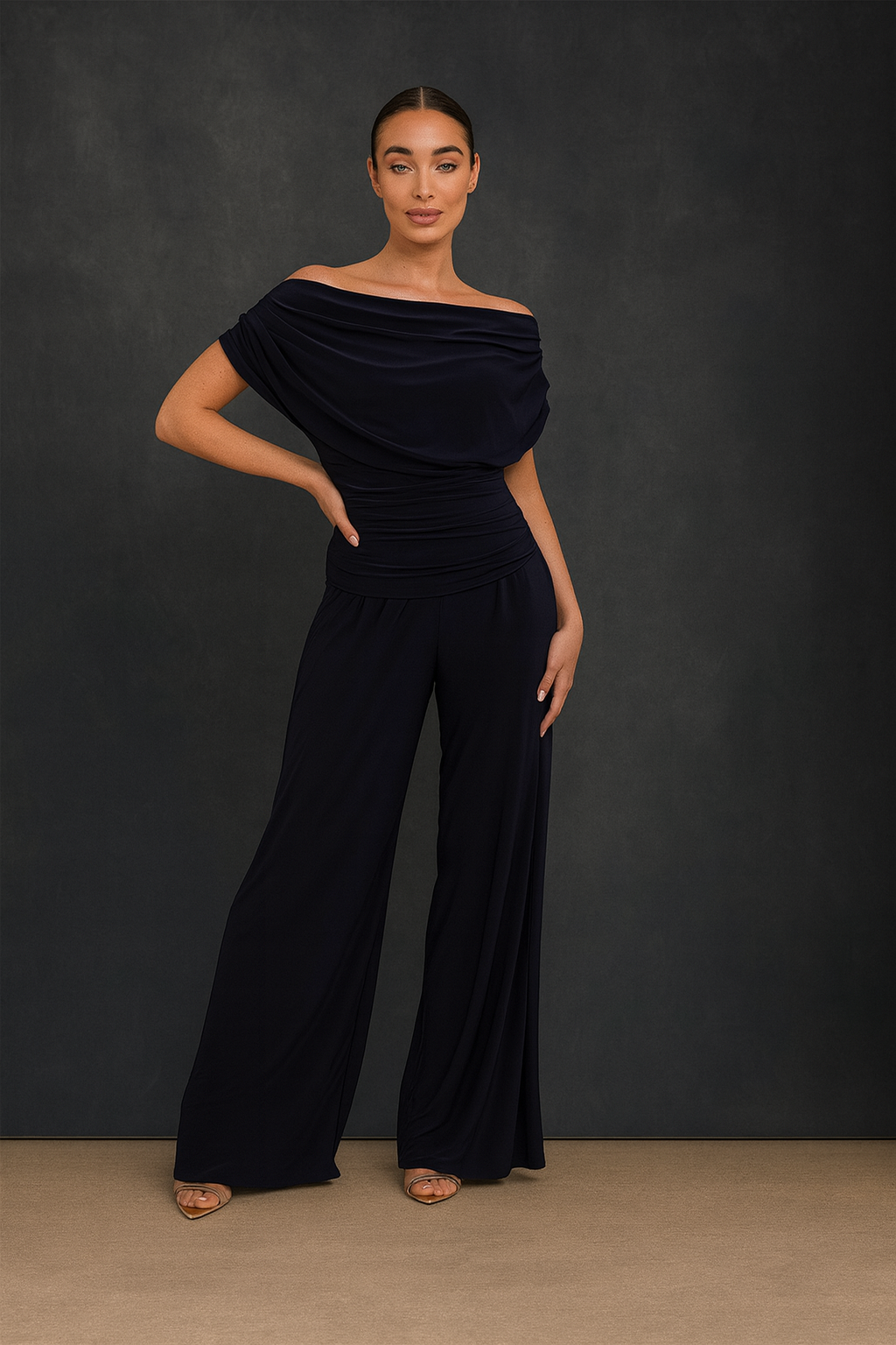 Carbon Luxe Jumpsuit in Navy