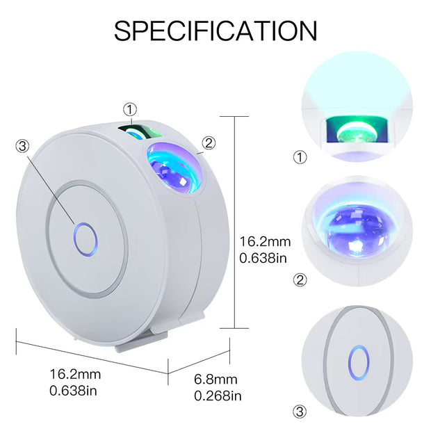 Tuya Wifi Smart Star Projector Galaxy for Holiday Party APP Control Smart Home Nebula Projector Works for Google Home Alexa