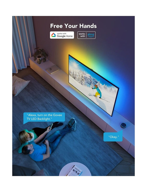 Govee TV LED Backlight, RGBIC TV Backlight for 55-75 Inch Tvs, Smart LED Ligh...
