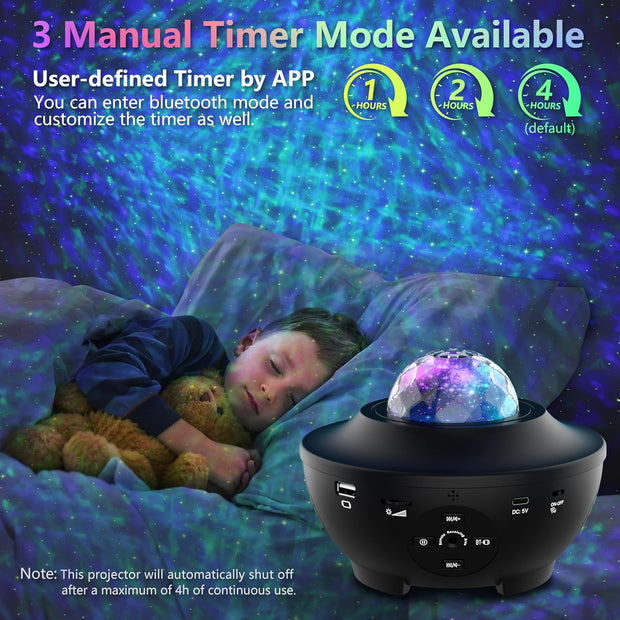 Galaxy Projector for Bedroom, Light Projector Star Projector Galaxy Light with B