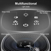 Air Purifier for Home Portable Air Cleaner with Timer Mini Desktop HEPA Filter Air Freshener Eliminate Odor
