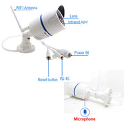 4MP Bullet IP Cameras Wifi Home Surveillance Security Wireless Video Outdoor Waterproof HD Camara Onvif Camhipro Camhi