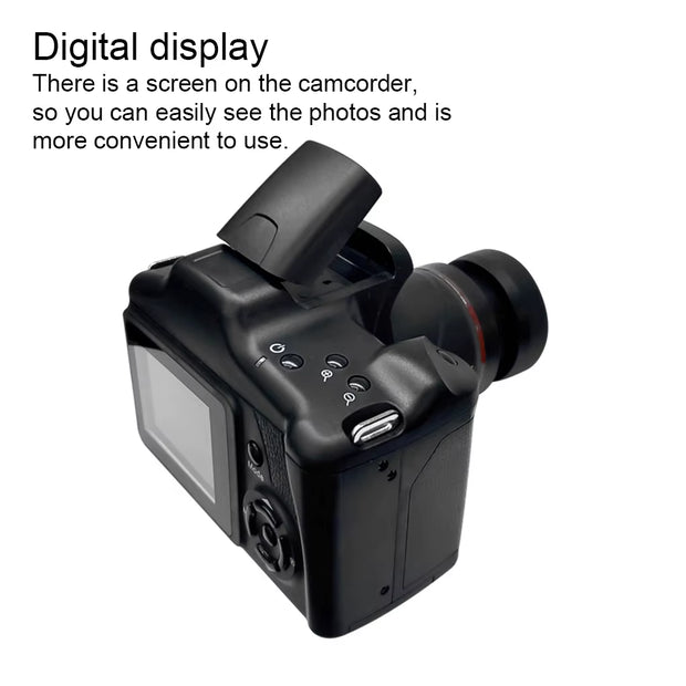 Professional Beginner Digital Display Camera Traveling Hiking LCD Screen Handheld Camcorder Cameras Removable Lens