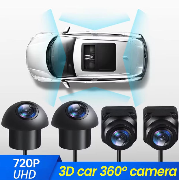 UHD 3D 360 ° Panoramic Camera Rear View Camera Car Bird'S-Eye View System Rear/Front/Left/Right 4 Cameras 3D 360 ° Camera