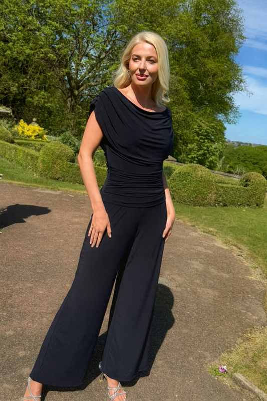 Carbon Luxe Jumpsuit in Navy