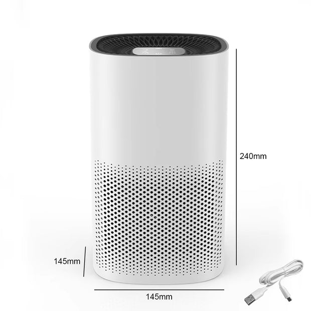 Air Purifier for Home Portable Air Cleaner with Timer Mini Desktop HEPA Filter Air Freshener Eliminate Odor