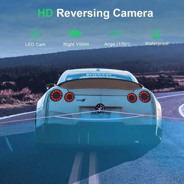 Car Backup Camera, AHD 1080P Metal 170° Wide Angle Rearview Reversing Camera,Pmd2A-S Clear Night Vision IP69 Waterproof Reverse Rear View Camera for Universal Cars, SUV, Trucks, RV